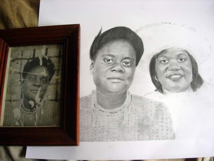 Image of Family fine art Custom portrait graphite sketch art from your photo
