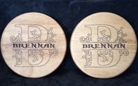 Image 1 of Monogrammed Wood Coasters