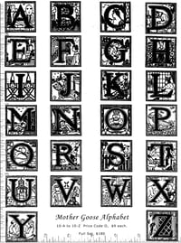 Image 1 of Mother Goose Alphabet Rubber Stamps P10