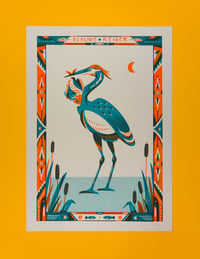 Image 5 of Blauwe Reiger & Ooievaar Combo (riso prints - A4)