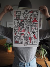 NEAG Newcatle Anarchist Bookfair 2022 - Favourite anarchists risograph print