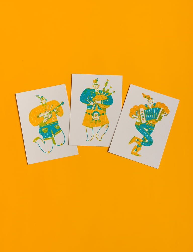 Image of Set of 3 postcards (riso prints - A6)
