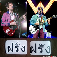 Image 1 of Rivers Cuomo guitar stickers Farang ฝรั่ง vinyl decal Gibson SG Weezer set 2