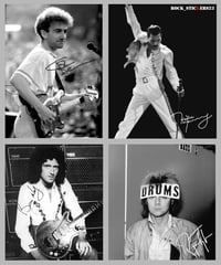 Image 2 of Queen stickers autographs Freddie Mercury, Brian May, Roger Taylor, John Deacon