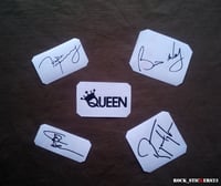 Image 5 of Queen stickers autographs Freddie Mercury, Brian May, Roger Taylor, John Deacon