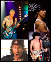 Image 2 of Red Hot Chili Peppers stickers autographs Anthony Kiedis, Flea, Chad Smith, John Frusciante
