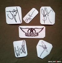 Image 4 of Aerosmith stickers vinyl autographs Steven Tyler, Joe Perry, Tom Hamilton, Brad Whitford, Joey Krame