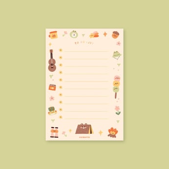 Set of 2 notepads Happy Frog & Kawaii Friends