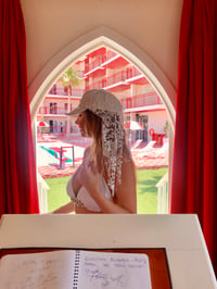 Image 5 of Bridal Bachelorette Sequin Veil Cap