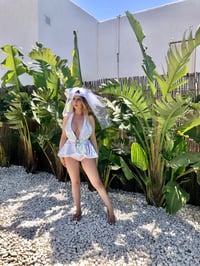 Image 5 of Bridal Bachelorette Rhinestone Tulle Veil Cap