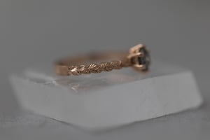 Image of 18ct Rose Gold, Brilliant cut grey diamond ring (IOW195)