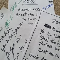 Image 2 of Signed setlist 