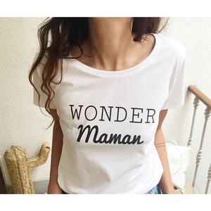 Image of T-shirt Wonder Maman Blanc 