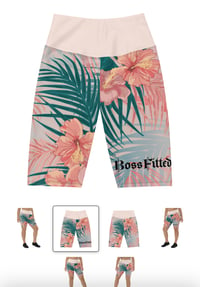 Image 2 of BOSSFITTED Flower Print Biker Shorts