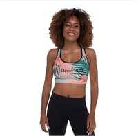 Image 1 of BOSSFITTED Flower Print Padded Sports Bra