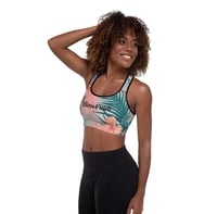 Image 3 of BOSSFITTED Flower Print Padded Sports Bra