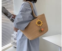 Image 2 of Woven Sunflower Handbag