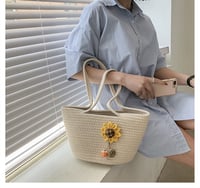 Image 3 of Woven Sunflower Handbag