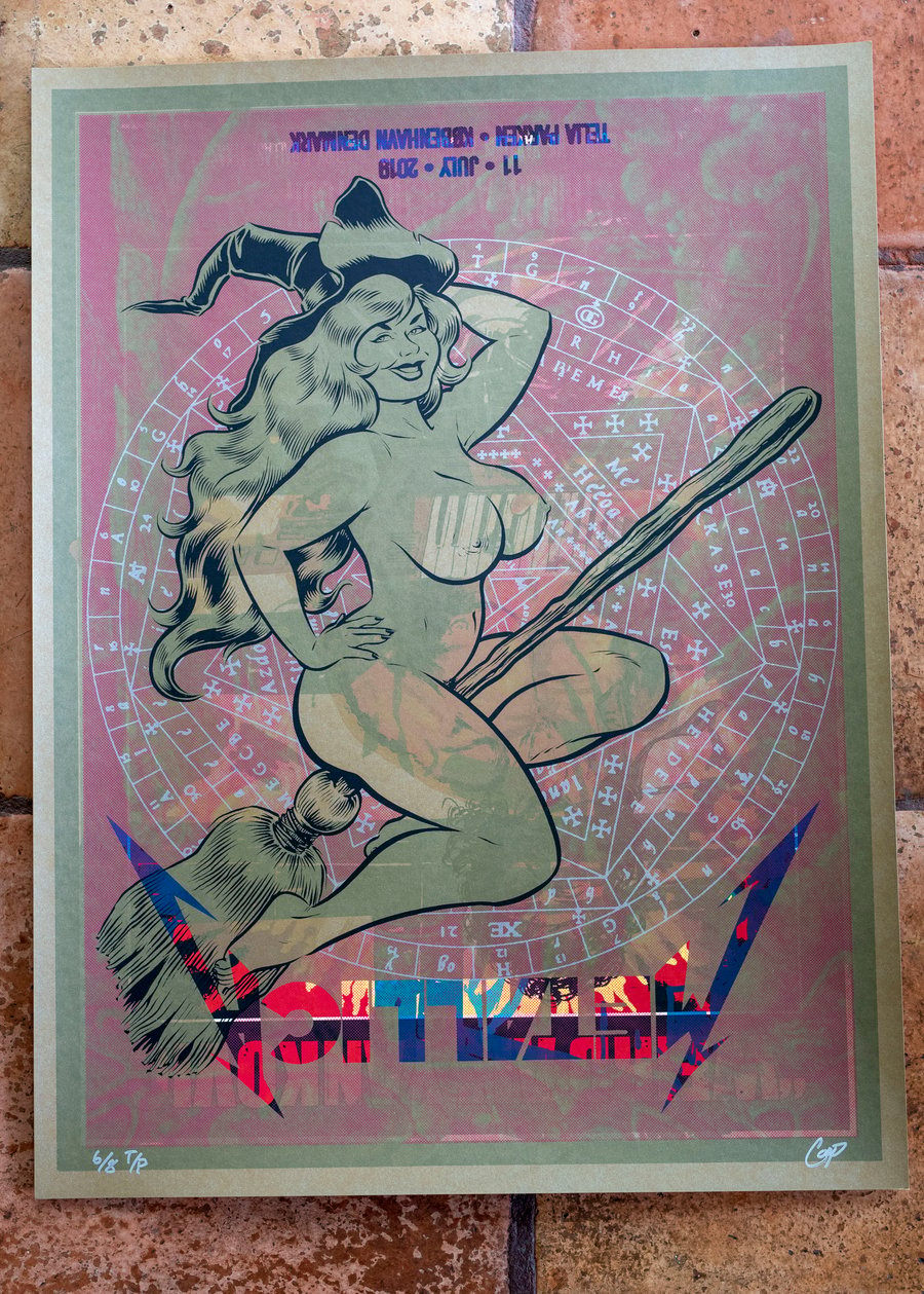 Image of TEST PRINT TUESDAY #3 Metallica Witch 6/8