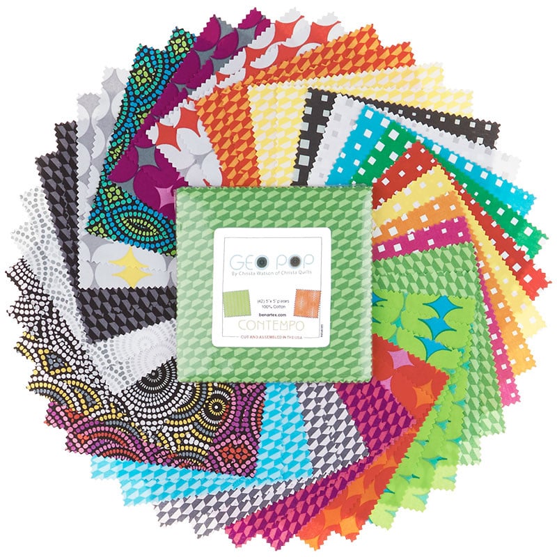 Geo Pop Charm Pack 42 - 5" Squares