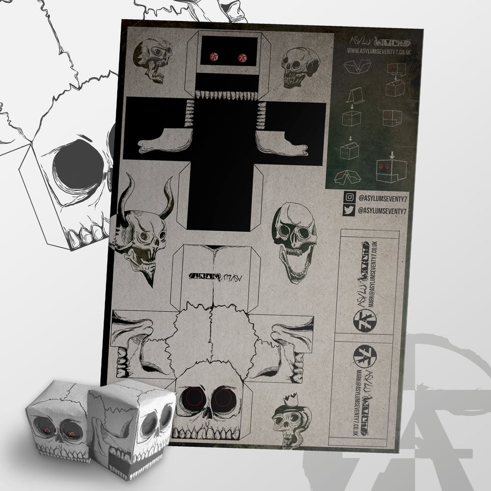 Image of Chatterbox Skull papercraft