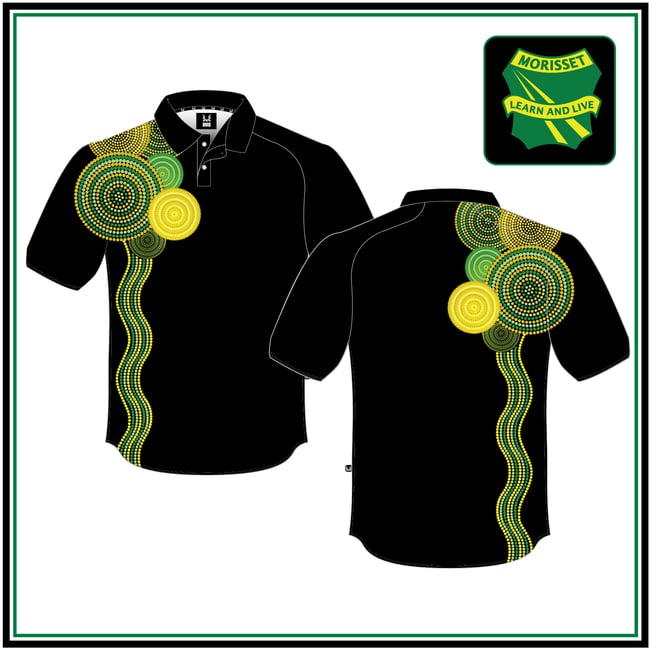 Junior Polo - Black - Sublimated $38.05