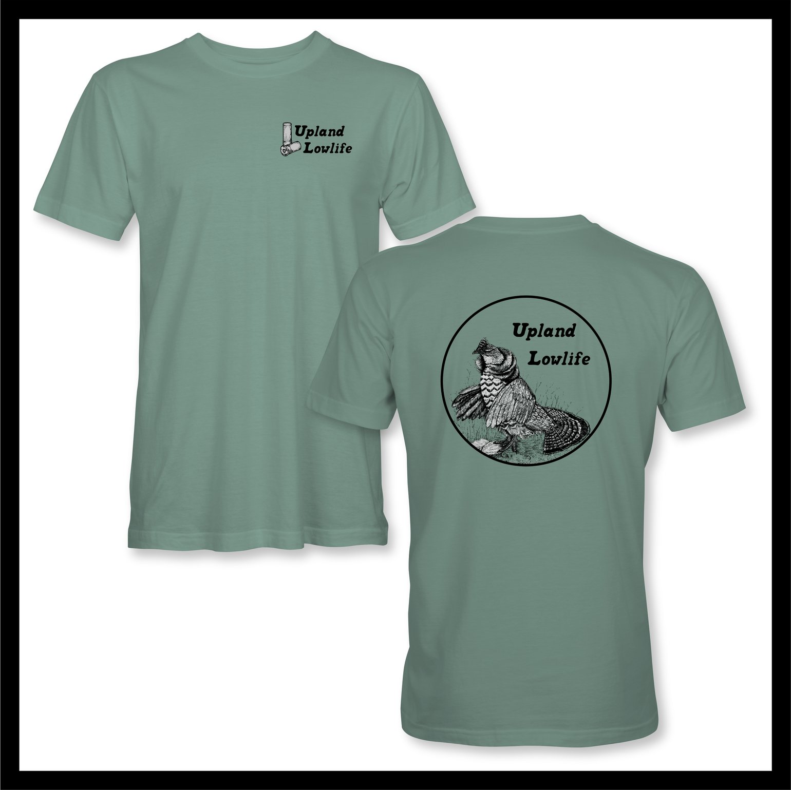 Image of Drumming Grouse T -Shirt (Sage Green)