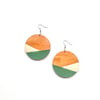 Sage Colorblock Statement Earrings