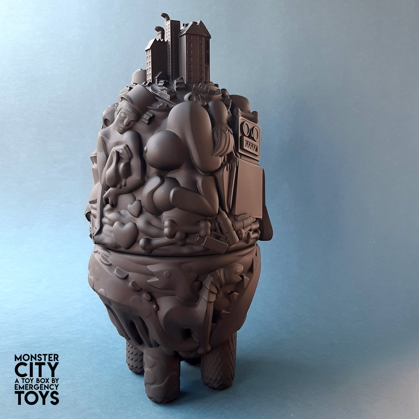 huraito toybox CITY MONSTER toybox . Black matte edition. | EMERGENCY TOYS