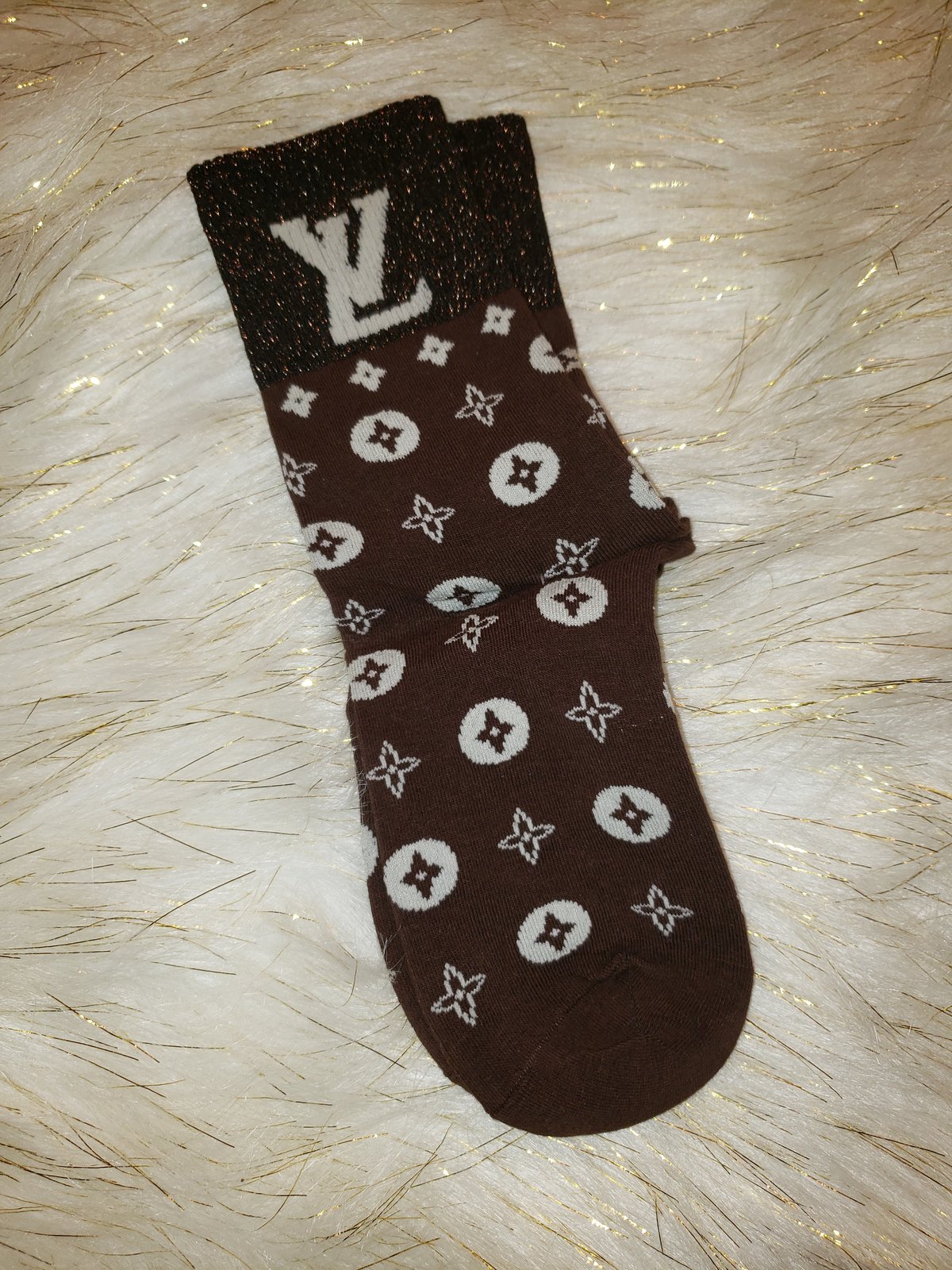 LV Socks - Chocolate  RoyalTPieces Boutique