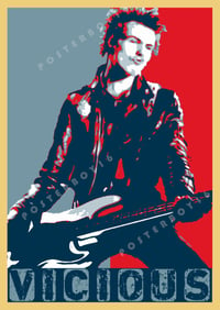 Image 1 of SID VICIOUS - SEX PISTOLS  A3 RETRO POSTER