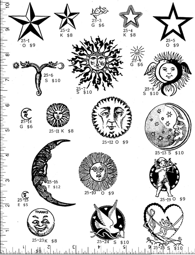 16pcs Moon Stamps, Journal Stamp Set With Golden Ink Pad Planner, Diary,  Card Making, Star, Sun Rubber Stamps Gift for Her 