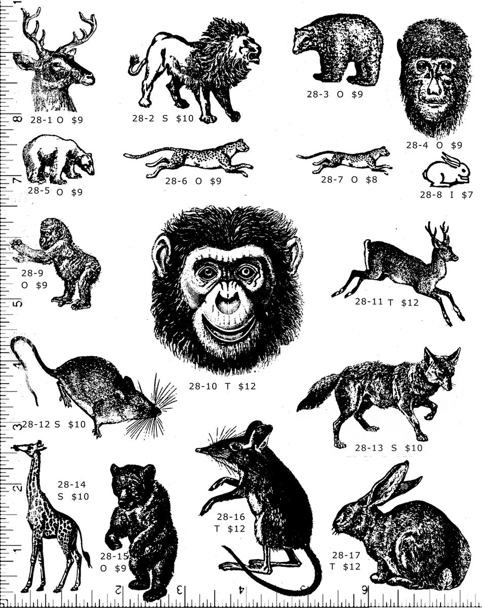 Animal Rubber Stamps P28 