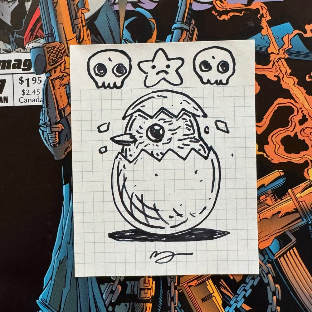Image of Fat Bird Sharpie Sketch #95