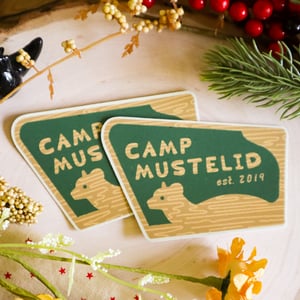 Camp Mustelid Sign Sticker