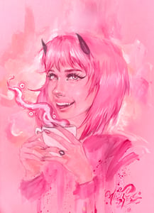Image of <font color="red">Clearance </font>"Pink Tea" Original Painting