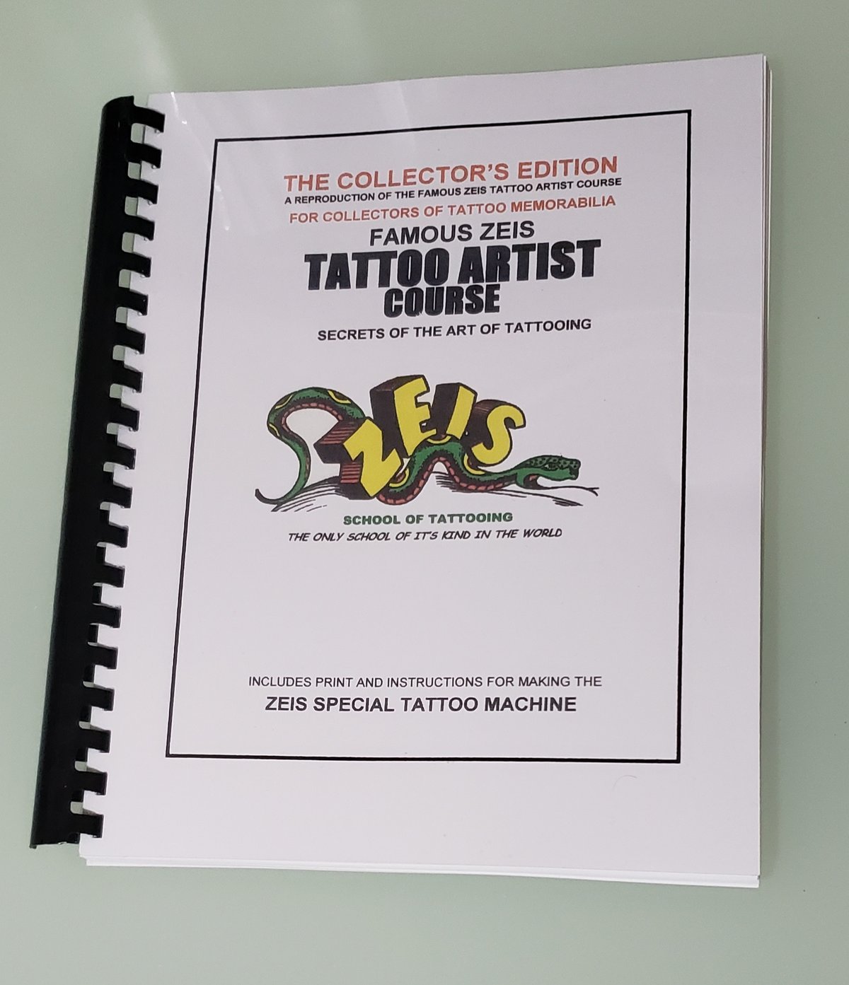 Milton Zeis Tattoo Artist Course book