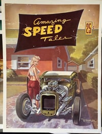 Amazing Speed Tales rare lithograph 