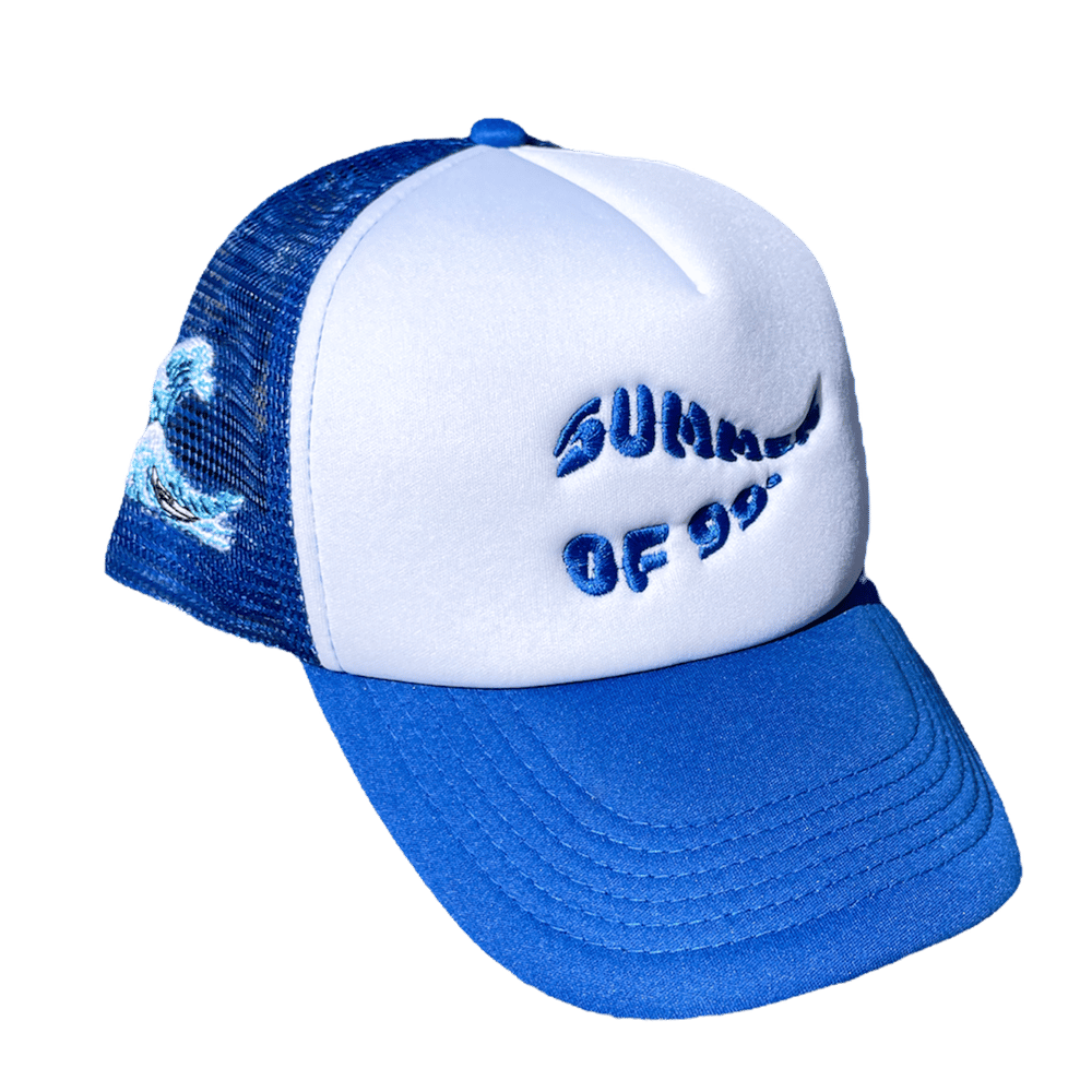 Image of Wave blue trucker hat 