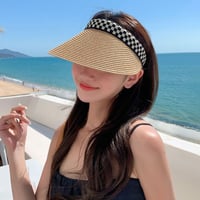 Image 1 of Stylish Straw Visor