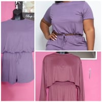 Image 1 of PLUS SIZE  WEEKEND RELAX SET MAUVE OR PURPLE 