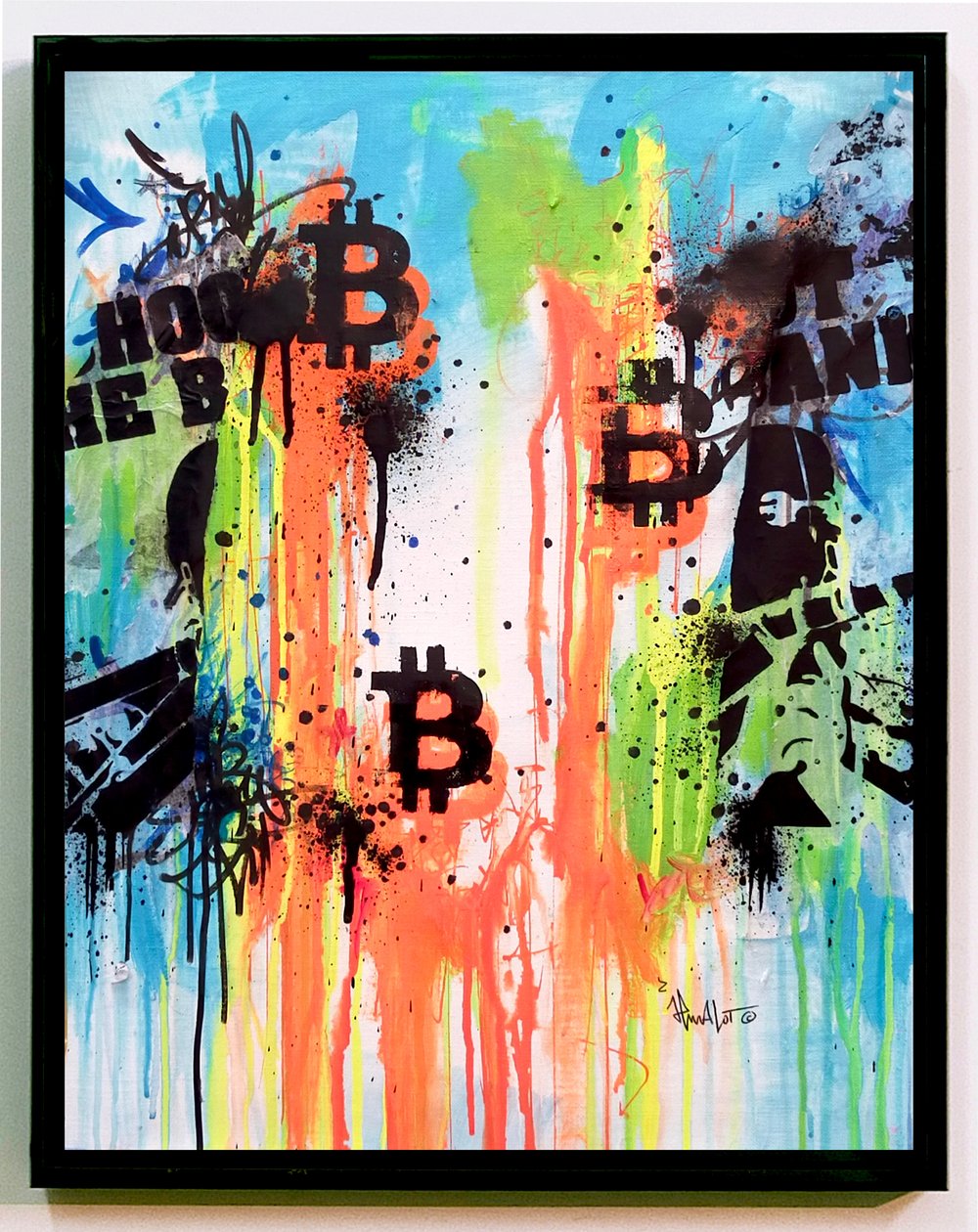 Shoot The Bank X Bitcoin. Canvas. 2022.