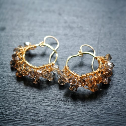 Image of MINERAL EARRINGS - Gold Dust