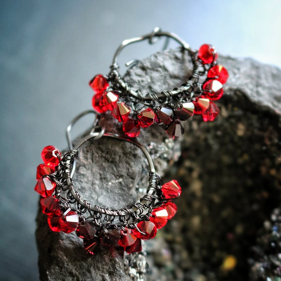 Image of MINERAL Earrings - Garnet