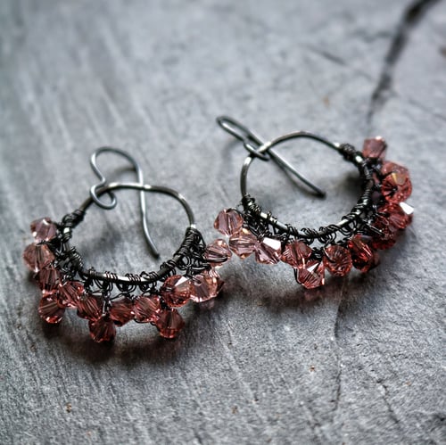Image of MINERAL Earrings - Rose Quartz