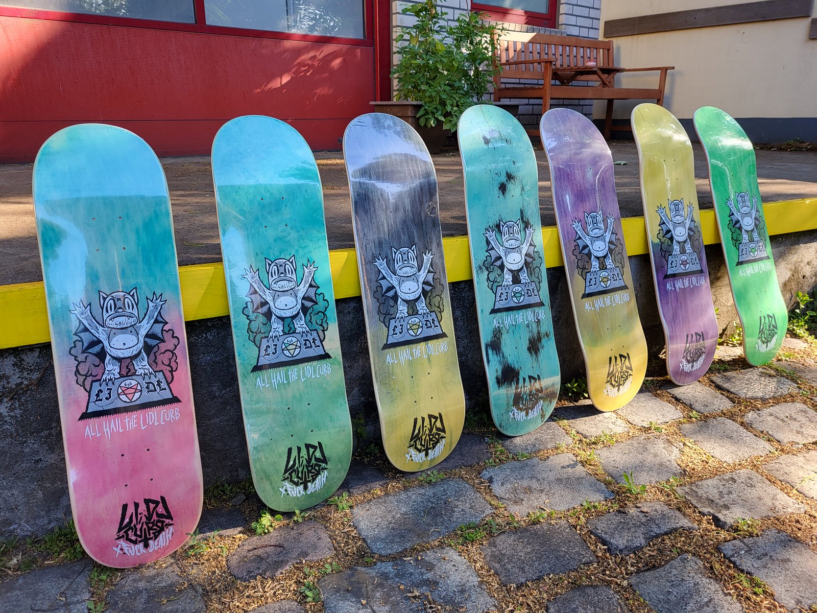 Lidl Curb x Fuck Death Skateboard Deck | Fuck Death Skateboards Lidl Curb x Fuck Death Skateboard Deck | Fuck Death Skateboards
