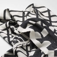 Image 2 of Contemporary Throw Black/Off-White by Kristina Dam