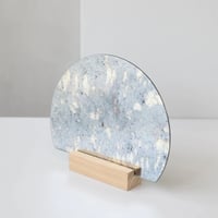 Image 2 of Half Moon Antique Mirror in Oak by Kristina Dam