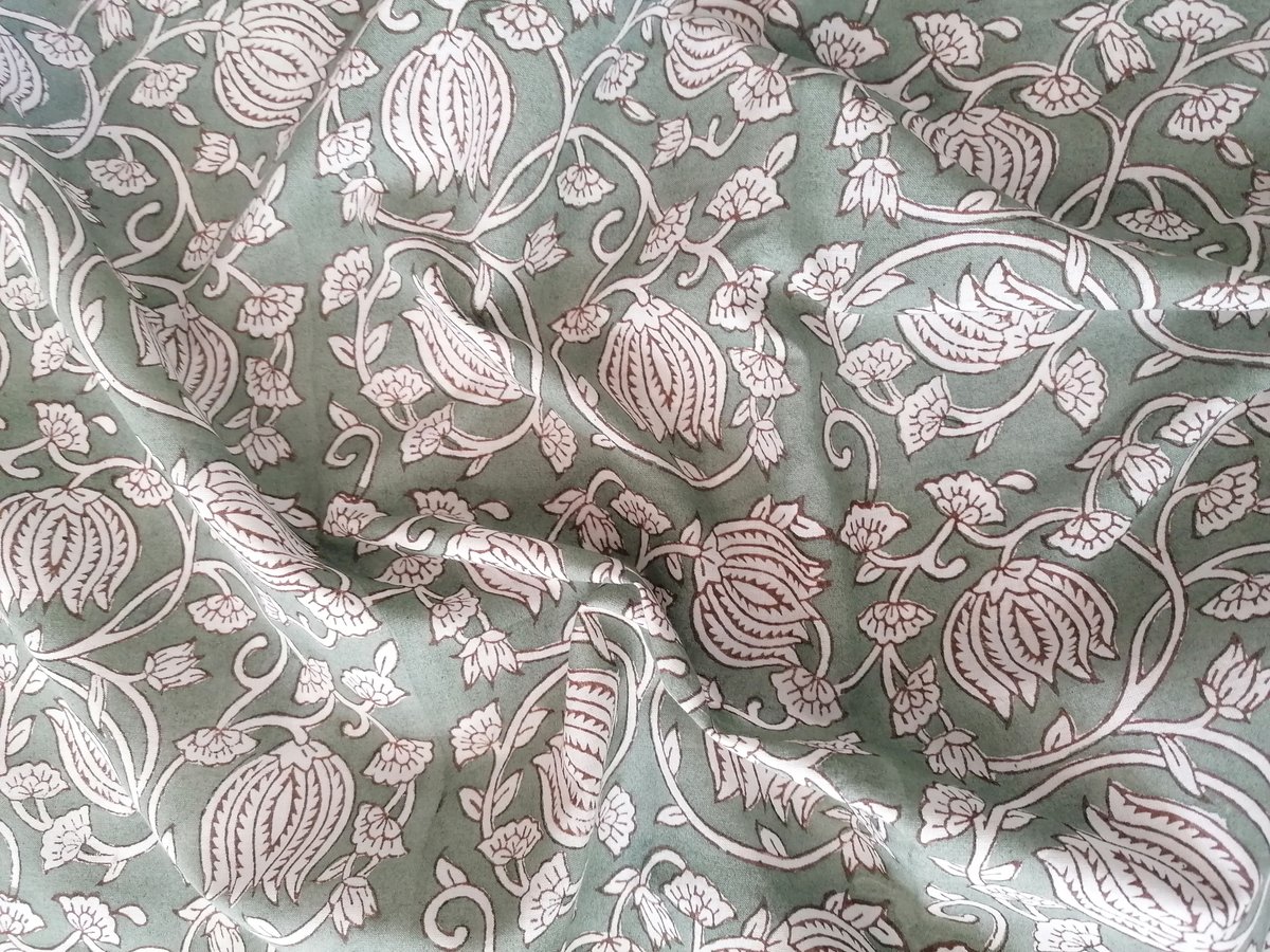 Image of Namasté fabric corolle vert amande 