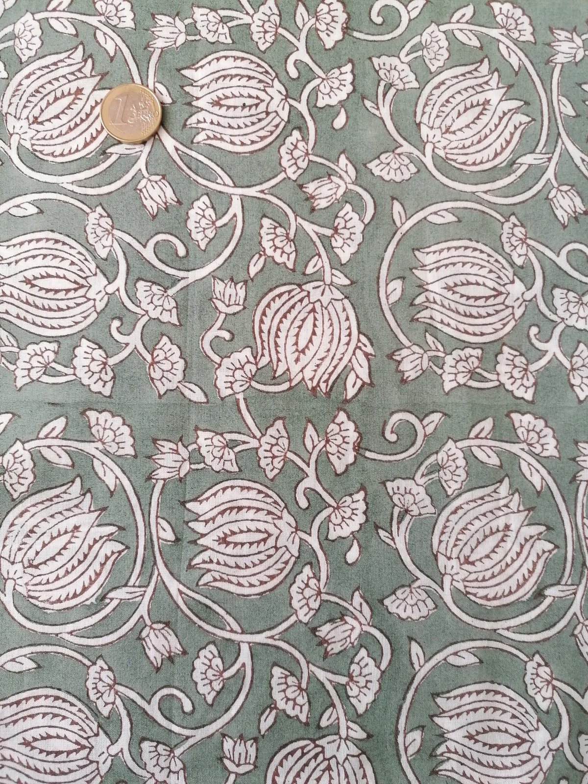 Image of Namasté fabric corolle vert amande 